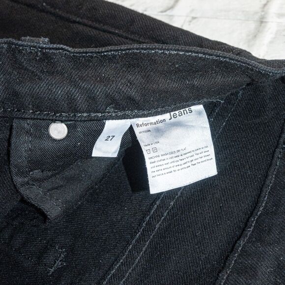 REFORMATION Jeans Women's Stevie Ultra High Rise Jeans in Black size 27 - Picture 7 of 11